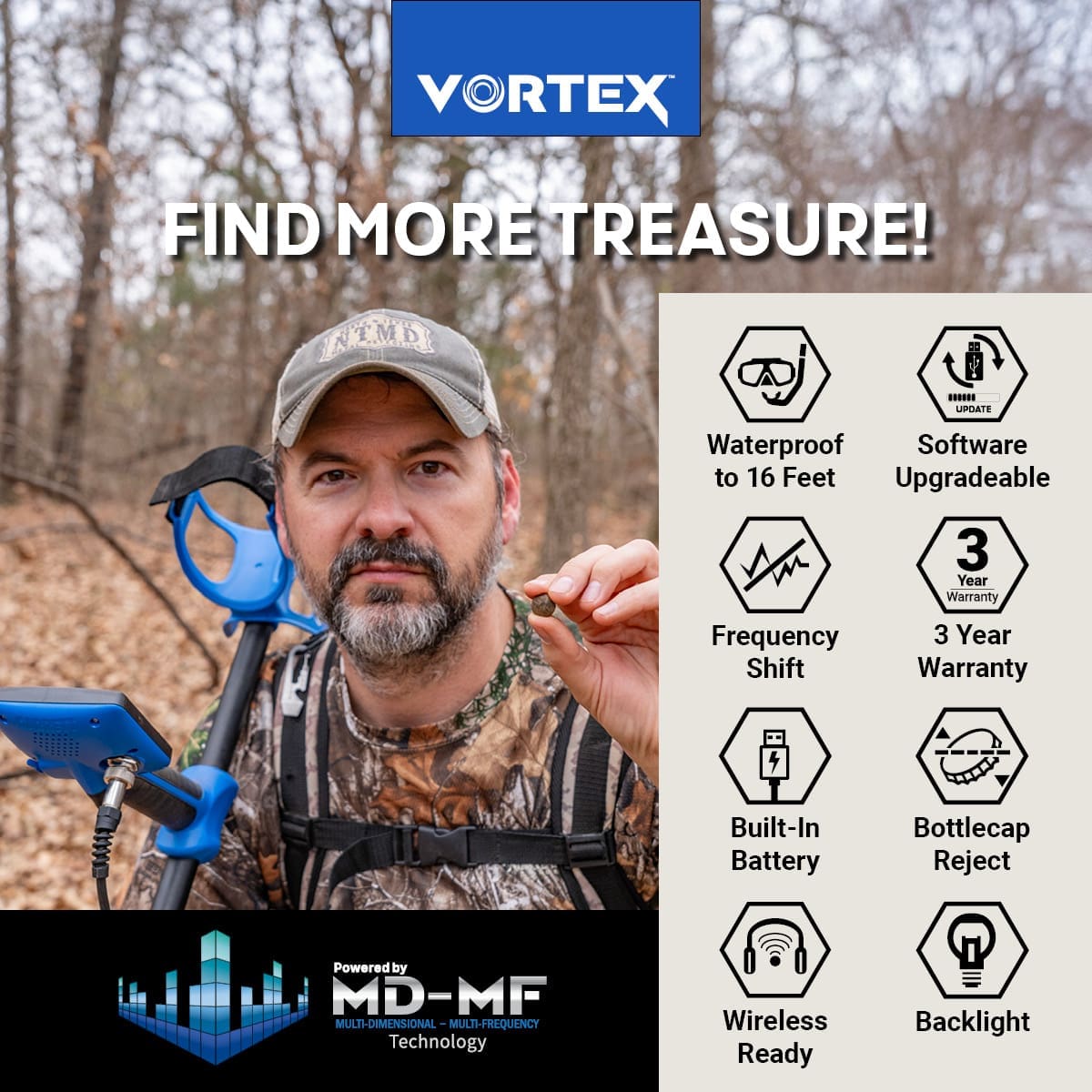 Yalova Garrett Vortex VX7 Dedektör - Vortex VX7, sahil, park ve tarla arasında geçiş yapan kullanıcı için dengeli güç noktasıdır.